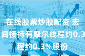 在线股票炒股配资 宏力达：间接持有摩尔线程约0.3%股份