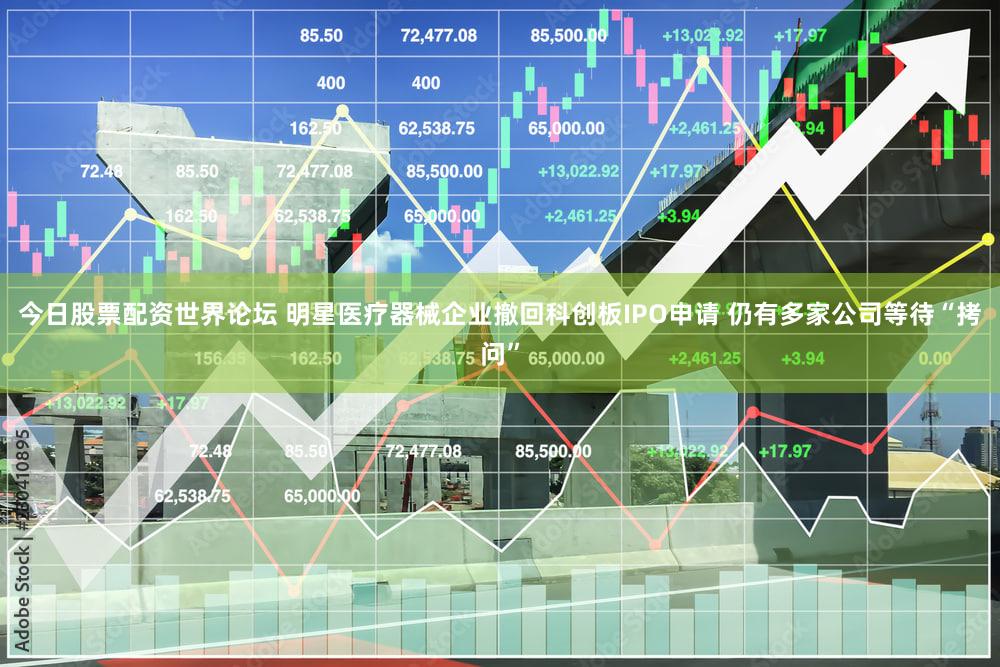 今日股票配资世界论坛 明星医疗器械企业撤回科创板IPO申请 仍有多家公司等待“拷问”