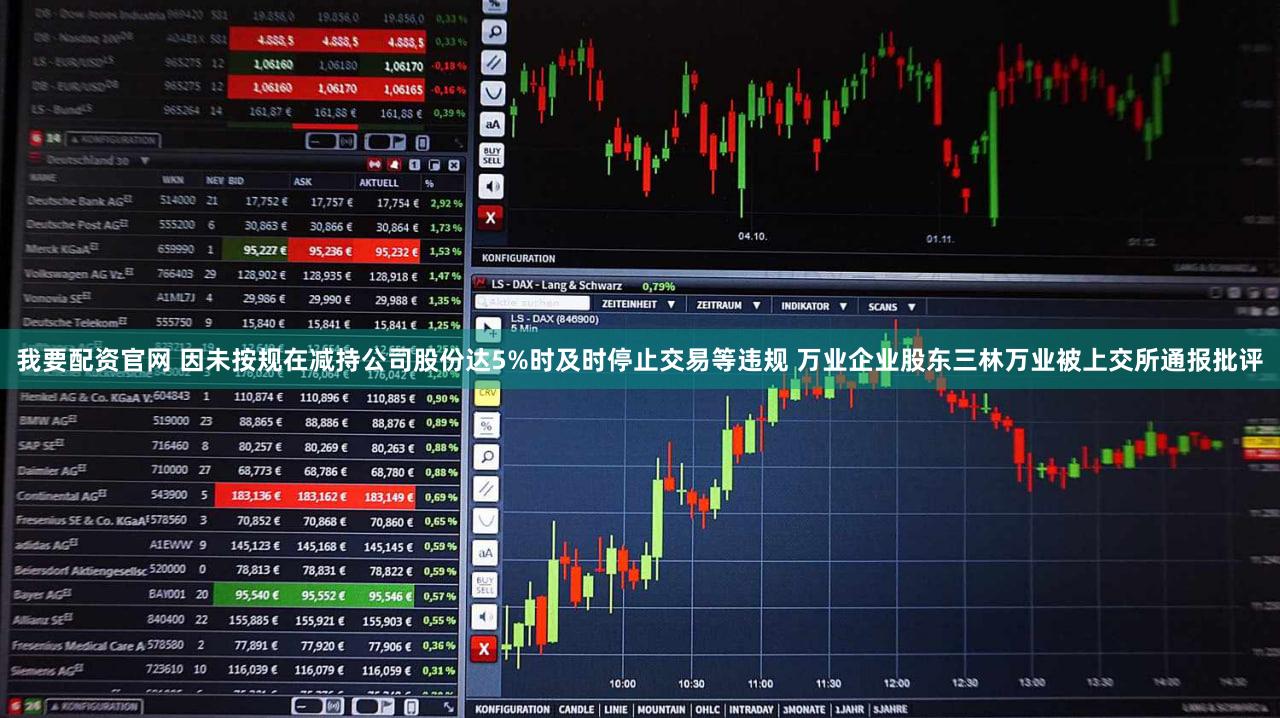 我要配资官网 因未按规在减持公司股份达5%时及时停止交易等违规 万业企业股东三林万业被上交所通报批评