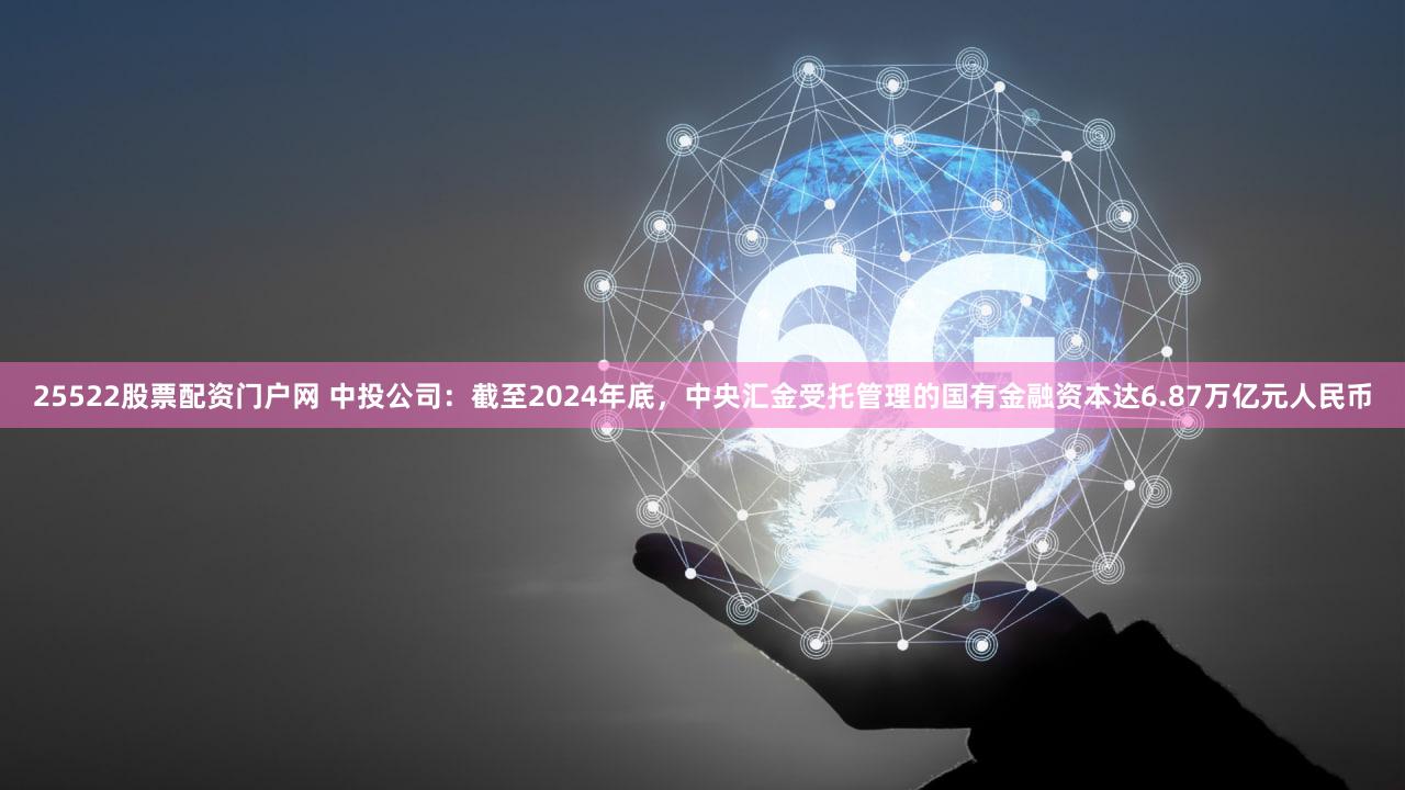 25522股票配资门户网 中投公司：截至2024年底，中央汇金受托管理的国有金融资本达6.87万亿元人民币