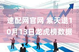 速配网官网 紫天退10月13日龙虎榜数据