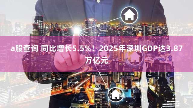 a股查询 同比增长5.5%！2025年深圳GDP达3.87万亿元