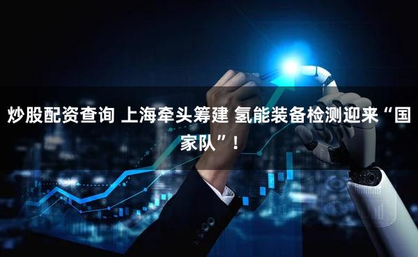 炒股配资查询 上海牵头筹建 氢能装备检测迎来“国家队”！
