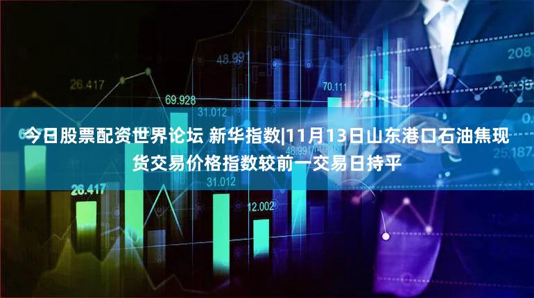 今日股票配资世界论坛 新华指数|11月13日山东港口石油焦现货交易价格指数较前一交易日持平